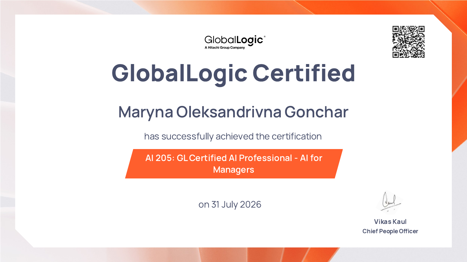 Certificate preview