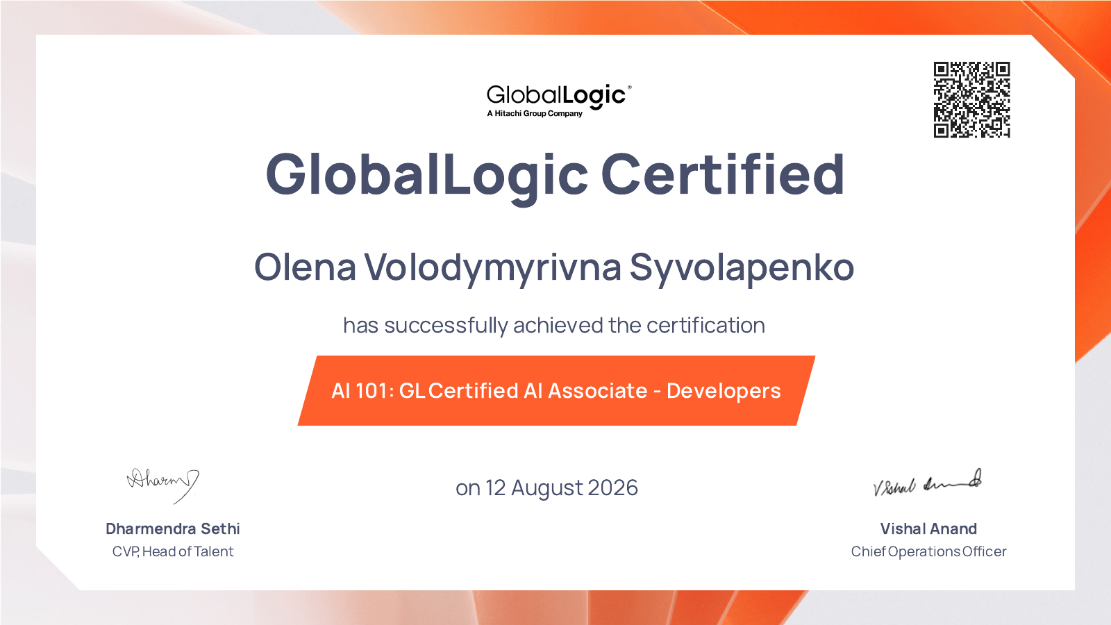 Certificate preview