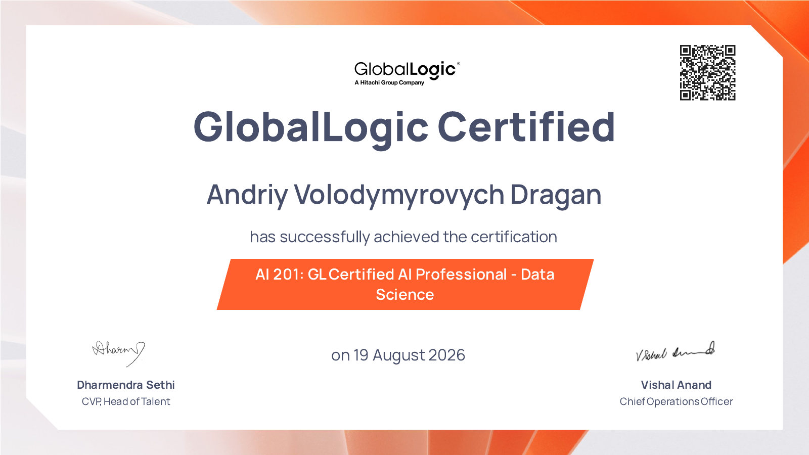 Certificate preview